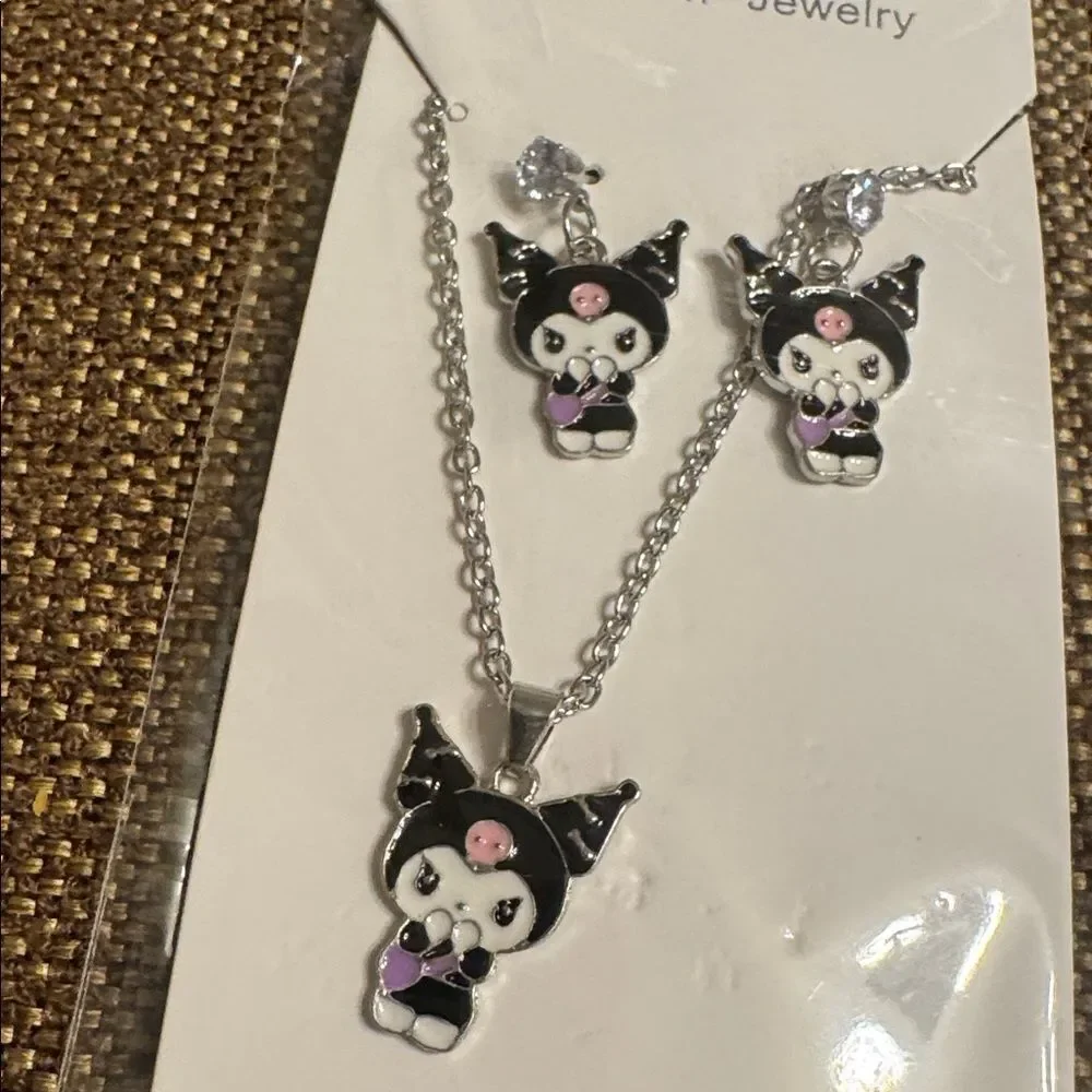 3244- Matt Fun Item Earrings and Necklace Set Price for 1 Set
